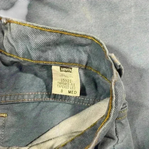 Vintage 90s Levis 15921 Orange Tab 8 Tapered Fit 100% Cotton Mom Jean Denim - Picture 4 of 6
